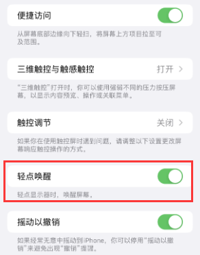 嘉荫苹果授权维修站分享iPhone轻点无法唤醒怎么办