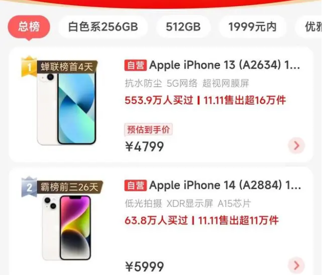 嘉荫苹果14维修分享iPhone14配置不如同价位的安卓还能大卖 