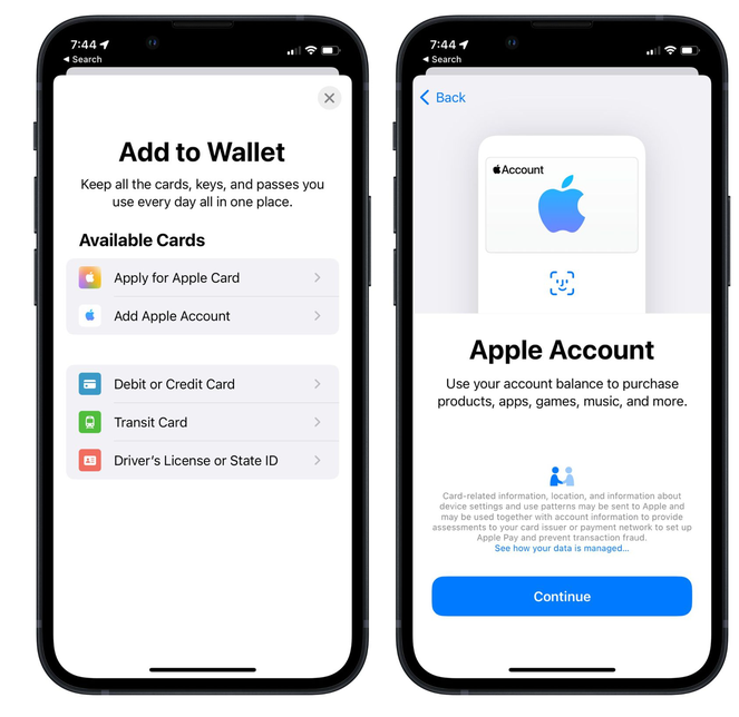 嘉荫苹果手机维修分享iOS 15.5钱包App如何添加 Apple 账户 
